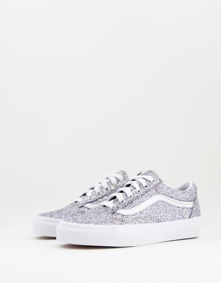 Vans Old Skool Shiny Party Sneakers In Silver