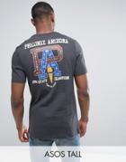 Asos Tall Heavyweight Longline T-shirt With Phoenix Print - Black