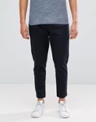 Only & Sons Cropped Chino In Tapered Fit - Navy