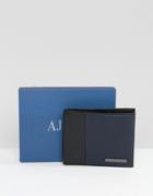 Armani Jeans Wallet With Contrast - Black