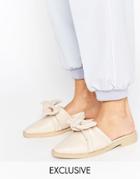 The March Knot Flat Mules - Beige
