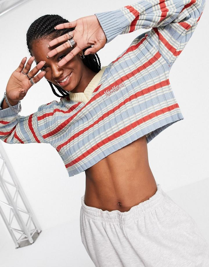 Kickers Relaxed Sweater In Vintage Stripe Knit-multi