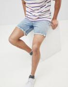 Cheap Monday Sonic Slim Cut Off Shorts - Blue