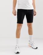 Asos Design Denim Shorts In Skinny Black - Black