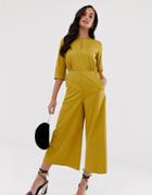 Closet Wide Leg Jumpsuit - Yellow