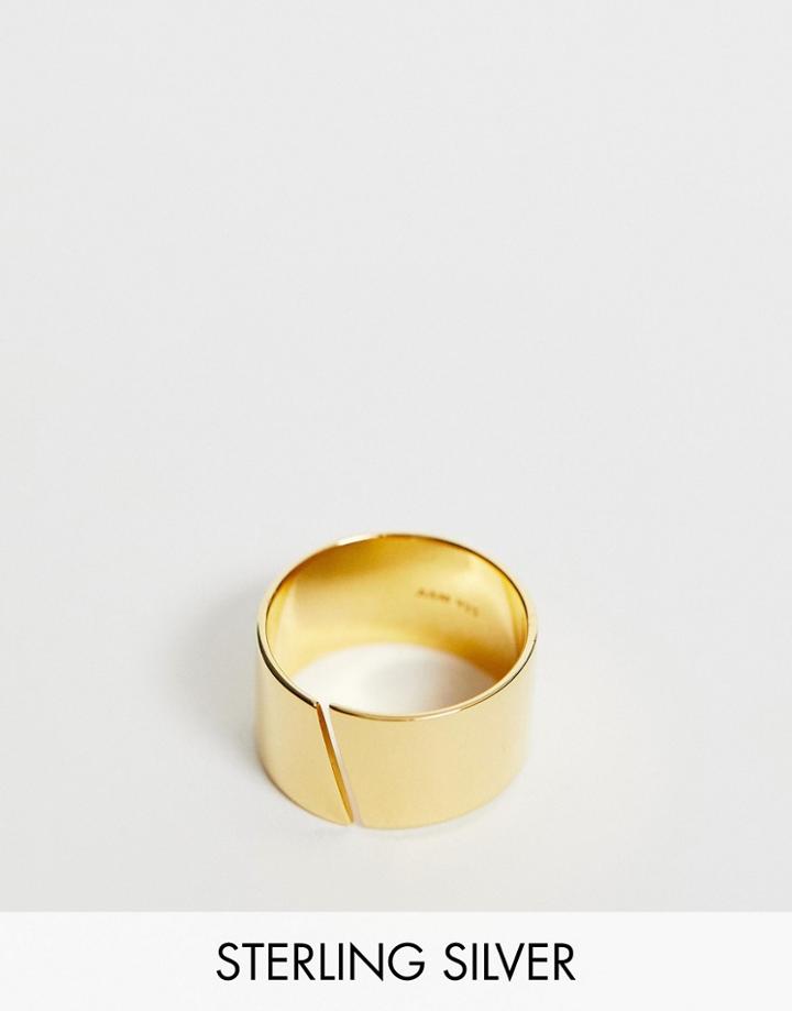 Astrid & Miyu Gold Plated Adjustable Boyfriend Ring