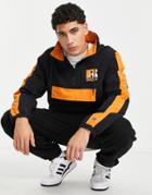 Russell Athletic Windbreaker Jacket In Black-red