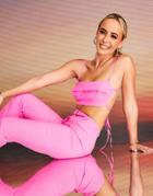 Asos Design X Millie Folded Minimal Strappy Back Top In Hot Pink - Part Of A Set