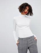Hugo Super Skinny Ribbed Top - White