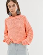 Asos White Tape Yarn Sweater - Pink