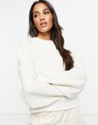 Adidas Originals Essentials Sweatshirt In Oatmeal-white