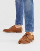 Office Lambeth Woven Lace Up Shoes In Tan Leather