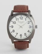 Brave Soul Brown Watch With White Full Figured Dial - Brown