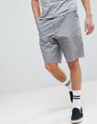 Asos Design Skater Shorts With Raw Edge In Gray - Gray