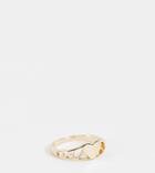 Asos Design Curve Pinky Ring With Cutout Heart Design In Gold Tone