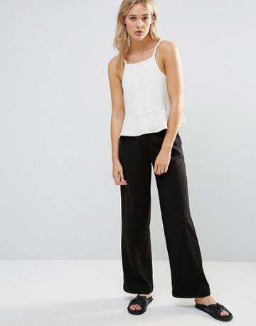 Neon Rose Drill Pants - Black