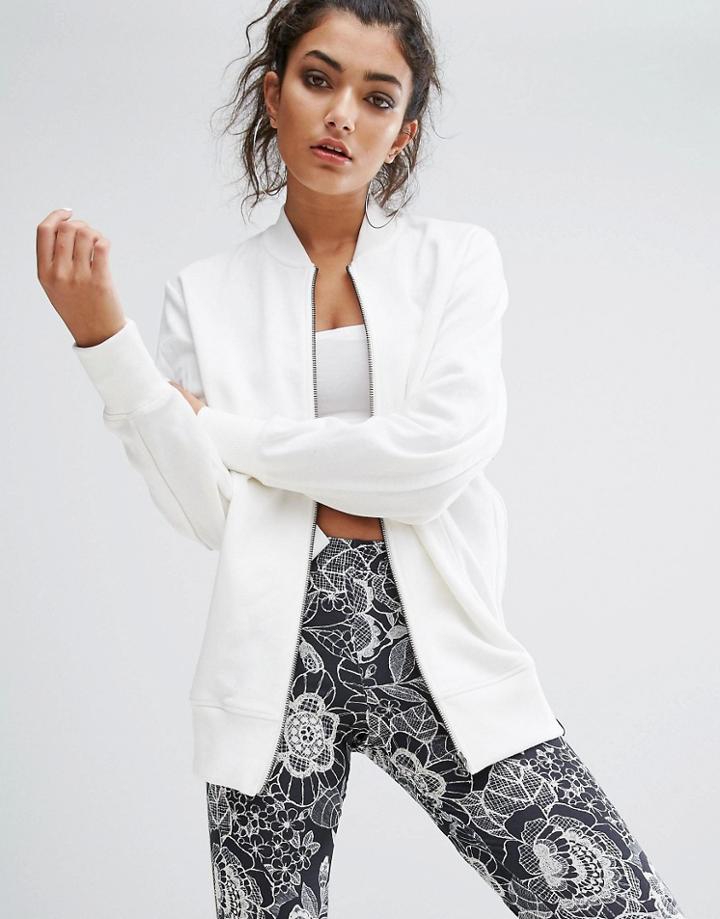Adidas Xbyo White Bomber Jacket - White