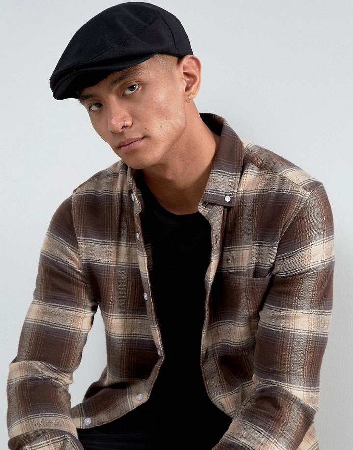 Brixton Hooligan Flat Cap - Black