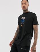 Night Addict Dakota Print Oversized T-shirt - Black