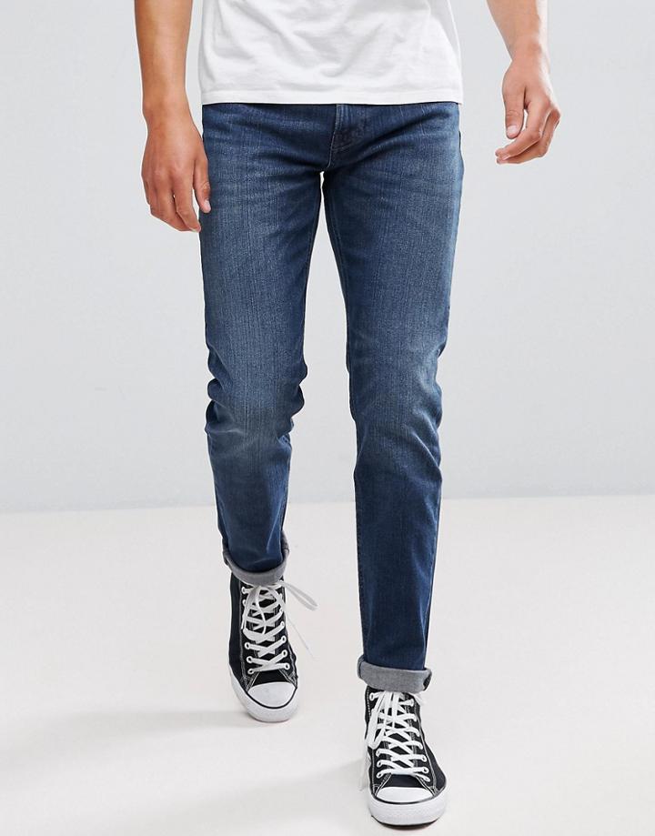 Lee Jeans Arvin Slim Tapered Jeans In Heavy Worn Blue - Blue