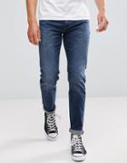 Lee Jeans Arvin Slim Tapered Jeans In Heavy Worn Blue - Blue