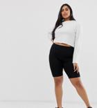 Asos Design Curve Basic Legging Shorts-black