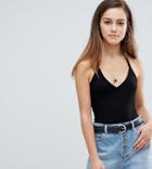 Asos Design Petite Halter Body - Black
