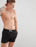 Asos Design Swim Shorts In Black Short Length