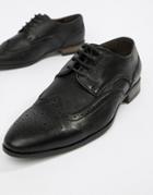 New Look Faux Leather Brogue In Black - Black