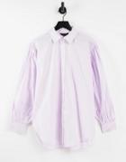 New Look Poplin Shirt In Lilac-purple