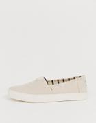 Toms Cupsol Espadrilles In Cream Canvas - Cream