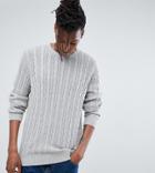 Farah Ludwig Cable Knit Sweater In Gray - Gray