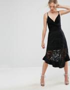 Isla Keynote Asymmetric Lace Skirt - Black
