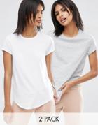 Asos The Ultimate Crew Neck T-shirt 2 Pack - White