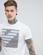 Emporio Armani Crew Neck Large Graphic Logo T-shirt In White - White