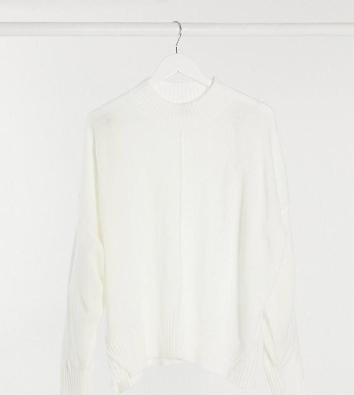 M Lounge Curve Ultimate Relaxed Sweater With High Neck-white
