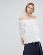 Max & Co Delta Off Shoulder Top - White