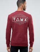 Friend Or Faux Limitless Back Print Sweater - Red