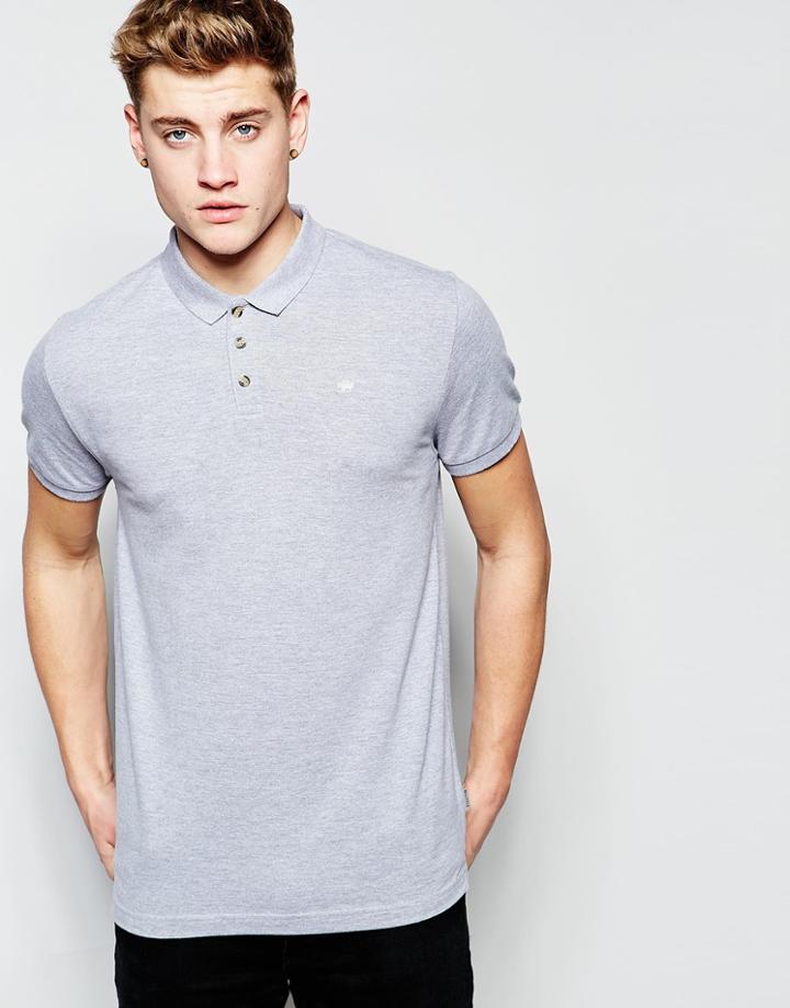 Bellfield Pique Polo Shirt - Gray