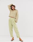 Asos White Tab Detail Pants - Blue