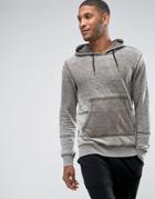 Another Influence Burn Out Pull Over Paneled Hoodie - Green