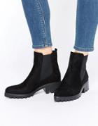 Lost Ink Adle Point Cleated Chelsea Boots - Black