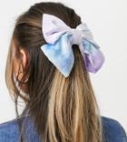 Daisy Street Hair Bow In Velvet-multi