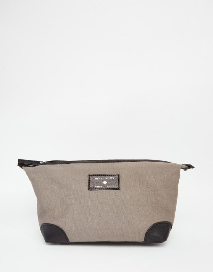Men's Society Leather Toiletry Bag - Multi