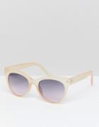 7x Cat Eye Sunglasses In Clear Frame - Clear