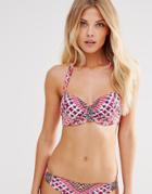 Butterfly By Matthew Williamson Geo-tribal Printed Bikini Top - Multi