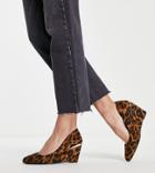 Simply Be Wide Fit Rosie Heeled Shoes In Leopard-multi