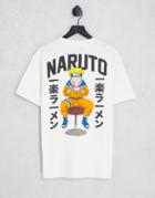 Pull & Bear Naruto Back Print T-shirt In White