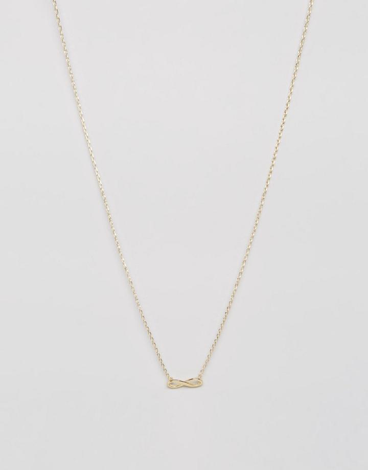 Nylon Gold Plated Infinity Necklace - Gold Plated