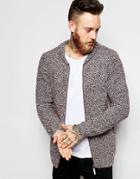 Asos Knitted Bomber Jacket - Red